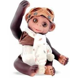 Babypuppe Berjuan Anireal Pilot Affe (35 cm) – Abenteuer hoch in den Wolken