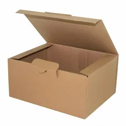 VEPATIM 100x Versandkarton 210x160x100mm schnelle Aufrichtung mit Steckverschluss braun