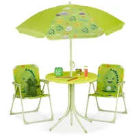 Relaxdays Camping Kindersitzgruppe mit Schirm grün