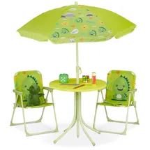 Relaxdays Camping Kindersitzgruppe mit Schirm grün