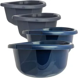 Centi 4er 20L Große Rührschüsseln Ø45cm - Dunkelgrau