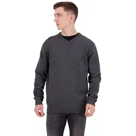 JACK & JONES Ebasic Knit Pullover Mit V-ausschnitt Dark Grey Melange L