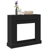 Tidyard Kaminumrandung Kaminkonsole Deko Kaminrahmen, Kaminattrappe Schrank, Umrandungen Konsole, Wohndekoration Wohnzimmer, Schwarz 100x30x87,5 cm Holzwerkstoff