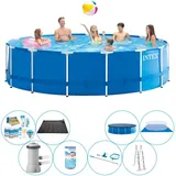 Intex Metal Frame Swimming Pool Super Deal - 457 x 122 cm BLAU|WEISS No Size