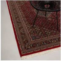 rug n' roll Orientteppich Indo Bidjar, klassisch, strapazierfähig, pflegeleicht, Rechteckig, handgeknüpft rot 40 cm x 60 cm