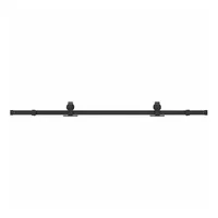 VidaXL Schiebetürbeschlag-Set 183 cm Stahl Schwarz