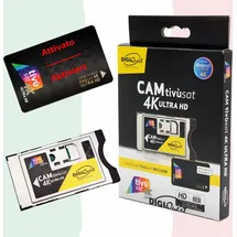 DIGIQuest TiVuSat 4K UHD Black Karte & 4K Ultra HD SmartCam Schwarz (Karte aktiviert)