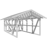 SKANHOLZ Skan Holz Carport Schwarzwald m. Dachlattung u. Abstellr. 424 x 772 cm Weiß