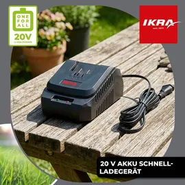 IKRA 20V Akku Schnellladegerät Ladestation mit LED Anzeige