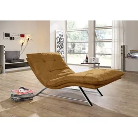 W.Schillig Relaxliege daily dreams Polyester 95 x 91 x 170 cm Gelb mit Kissen