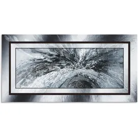 ARTland Wandbild ARTLAND "Schwarz - weiß abstrakt 1", schwarz (farbe bild(er): schwarz), B:60cm H:30cm, Bilder, als Alubild, Leinwandbild in verschied. Größen