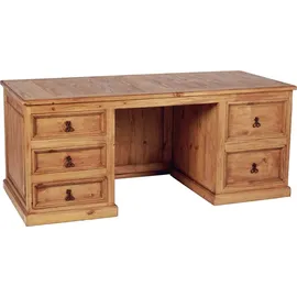 MiaMöbel Mexico Möbel 180x74x80 cm Landhausstil Massivholz Pinie Honig