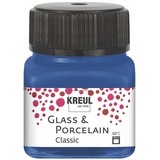 Kreul 16218 - Glass & Porcelain Classic kobaltblau, 20 ml Glas, brillante Glas- und Porzellanmalfarbe auf Wasserbasis, schnelltrocknend, deckend