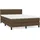 vidaXL Boxspringbett mit Matratze Dunkelbraun 140x200 cm Stoff
