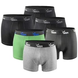 Puma Boxershorts 6er Pack grau/green XL