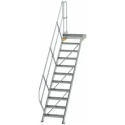 MUNK Aluminium-Treppe Plattform 45° 11 Stufen