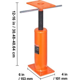 Vevor Wagenheber 2er-Pack, Höhenbereich 12 bis 16 Zoll, maximale Tragkraft pro Einheit 9700 lbs, verstellbarer Stützbalken, zum Nivellieren, Teleskop-Stahlheber für vorübergehende Unterstützung