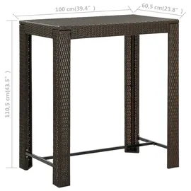 vidaXL Gartenbar-Set 7-tlg. Braun