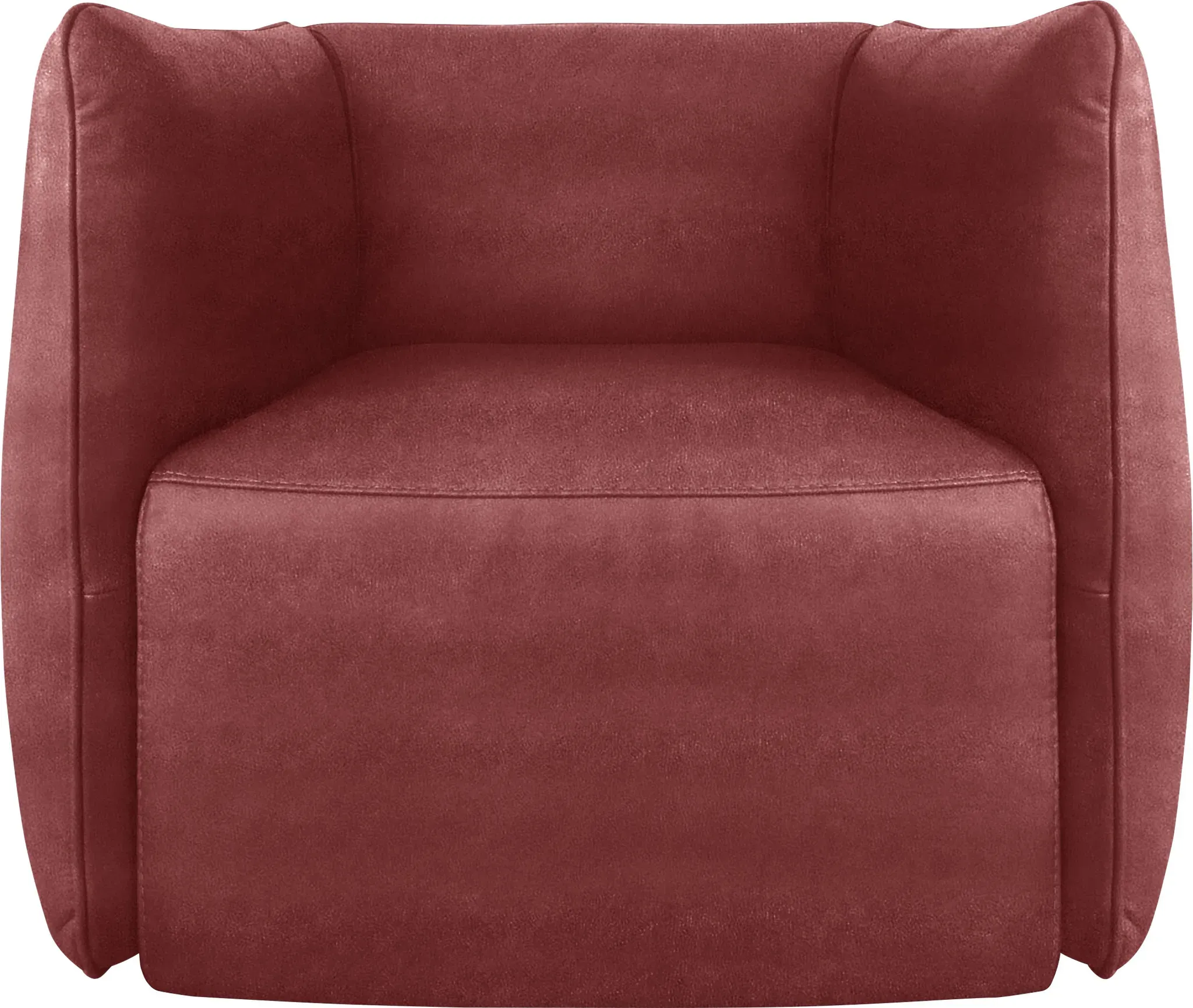 Sessel EGOITALIANO "Ludo Loungesessel, Designsessel, Clubsessel, elegant und zeitlos", rot (marsala), B:80cm H:68cm T:80cm, Luxus-Micofaser Lederoptik (100% Polyester) ist ein neues technisches Gewebe mit einem visuellen und taktilen Aspekt, der dem Nubuk sehr nahe kommt, mit innovativen Eigenschaften. Seine außerordentliche Weichheit kommt von einem exklusiven Produktionsprozess, der Unreinheiten und Unregelmäßigkeiten beseitigt. Das Ergebnis ist eine bemerkenswert samtige Faser, die durch das Vorhandensein von Körnern verstärkt wird. Von der einfarbigen Eleganz der warmen Farben und der Vielfalt an trendigen Farben, die es zu seiner eigenen Stärke und Persönlichkeit machen., Sessel, Sessel, mit tollem Sitzkomfort, Solitärsessel