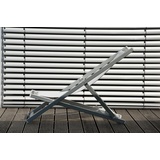 JANKURTZMÖBEL Jan Kurtz Rimini Deckchair Liegestuhl Aluminium eloxiert/Kunststoffgewebe