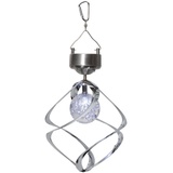 Star Trading Best Season LED-Solar-Windspiel Wind Mill" silber 1 cool white LED, Solarpanel, Akku, outdoor, 477-51