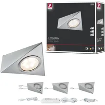 Paulmann LED Unterschrankleuchte Dreieck 3x2,8W 140x110mm 3x170lm 230/12V Eisen gebürstet