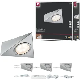 Paulmann LED Unterschrankleuchte Dreieck 3x2,8W 140x110mm 3x170lm 230/12V Eisen gebürstet