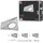 Paulmann LED Unterschrankleuchte Dreieck 3x2,8W 140x110mm 3x170lm 230/12V Eisen gebürstet