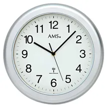 AMS Funkwanduhr 30 cm 5956 silber