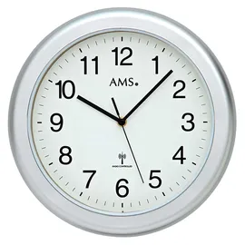 AMS Funkwanduhr 30 cm 5956 silber