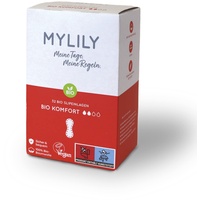 MYLILY® Baumwoll Slipeinlagen I 100% Bio-Baumwolle 0% Chemie | 32 Slipeinlagen ohne Duft | Zuverlässiger Schutz während der Periode Superdünn I Nachhaltig (1er Pack)