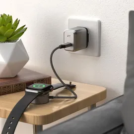 Satechi 30W USB-C GaN Wandladegerät - Schwarz/Silber