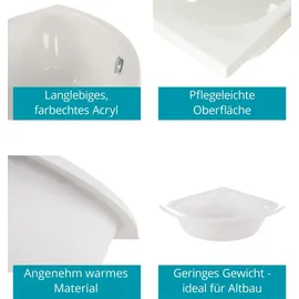 Calmwaters Eckbadewanne Modern Small 2 120 x 120 cm (02SL2970)