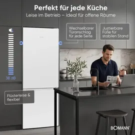 Bomann KG 7369 Kühl-Gefrierkombination (262 l, 1760 mm hoch, Weiß)