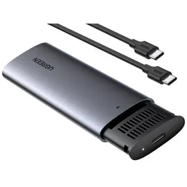 UGREEN 10902 Speicherlaufwerksgehäuse SSD-Gehäuse, M.2 M.2, USB Anschluss, Silber
