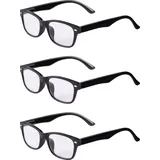 newgen medicals Lesebrille Smartphone: 3er-Set Lesebrillen, Dioptrien +2.5 (Lesebrille Textlesen)