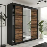 kier furniture Schiebetürenschrank Lamaro 200 x 205 x 59 cm Schwarz
