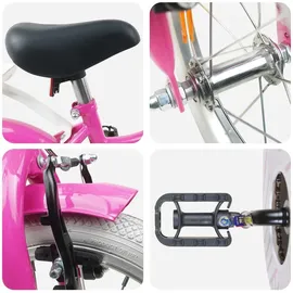 vidaXL Kinderfahrrad 12 Zoll Dunkelrosa
