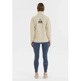 SOS Sweatjacke "Muju", Damen, Gr. M, beige (hellbeige), 75% Polyester, 22% Viskose, 3% Elasthan, unifarben, normal, ohne Ausschnitt, Sweatjacken Sweatjacke, aus weichem und strapazierfähigem Material