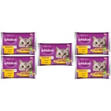 whiskas Senior 52x85g Geflügelschmaus Nassfutter für Katzen in Gelee mit: Huhn, Truthahn