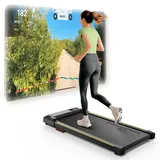 UREVO Smart Walking Pad, Max. Belastung 136KG für Zuhause/Büro 2.5 PS, kompaktes Leises Laufband Schreibtisch, mit Sechs-Punkt-Stoßdämpfung, Workout-App mit Track Insights und MIIT-Modus