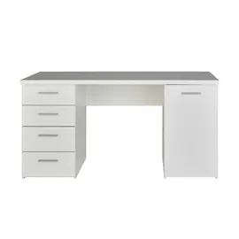 Forte Schreibtisch - weiß ¦ Maße cm B: 145 x 60 x 76.3