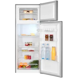 Exquisit KGC270-45-040D Kühl-Gefrierkombination (206 l, 1426 mm hoch, Inoxlook)