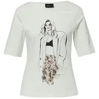 S.Oliver Regular Fit T-Shirt aus Baumwoll-Mix, Weiss, 36