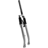 T.O.M. Vorderradgabel 28 elastisch hybrid Zoll 1 Zoll Silber