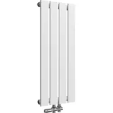EMKE Heizkörper Flachheizkörper mit Zentralanschluss, Weiss 90x30cm 403W Weiß Flach Heizkörper Weiss