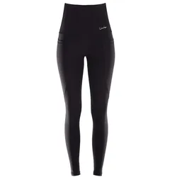 Leggings WINSHAPE "Functional Comfort HWL115C", Damen, Gr. XL, Normalgrößen, schwarz, 85% Polyester, 15% Elasthan, Hosen, High Waist mit praktischen Taschen