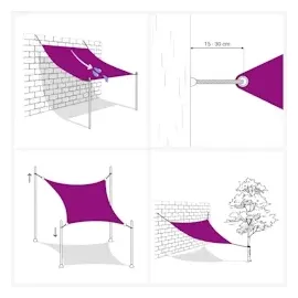 vidaXL Sonnensegel 160 g/m2 Anthrazit 3/4x3 m HDPE