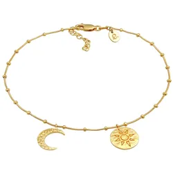 Elli Sonne Mond 925 Silber goldfarben Damen 