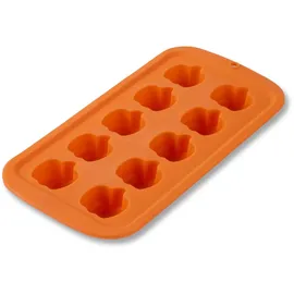 Zenker Mini-Kürbis Schokoform/Eiswürfelform – 10er Halloween Backform aus Silikon, orange, spülmaschinengeeignet – Optimal für kreative Leckereien
